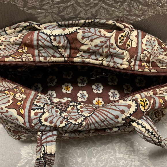 Vera Bradley Brown and Blue Floral purse - Picture 2 of 6